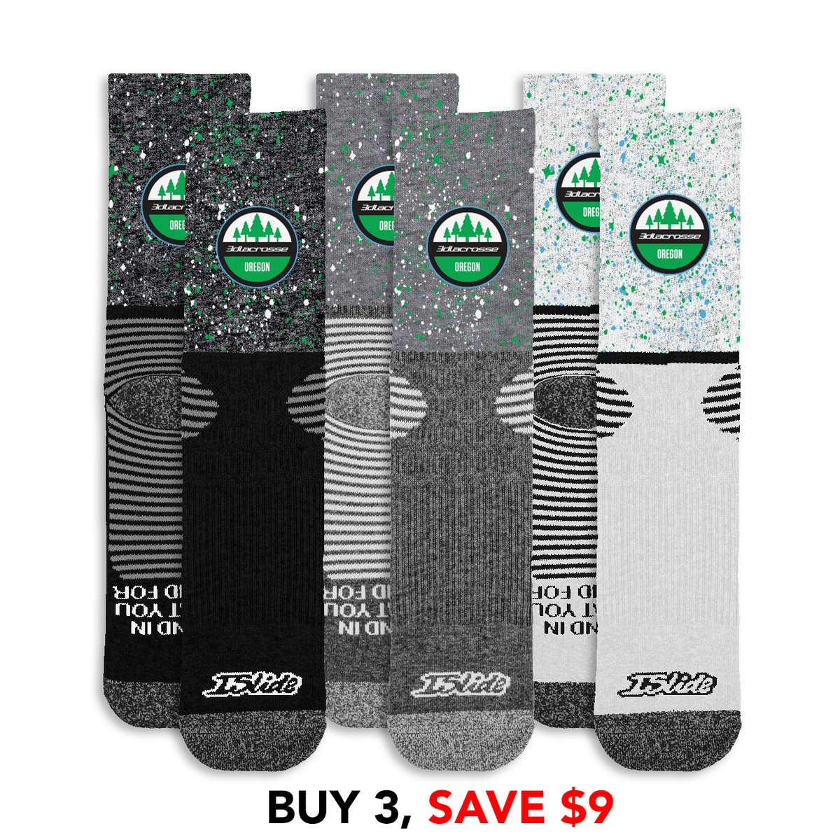 3d Oregon Speckle Socks Bundle