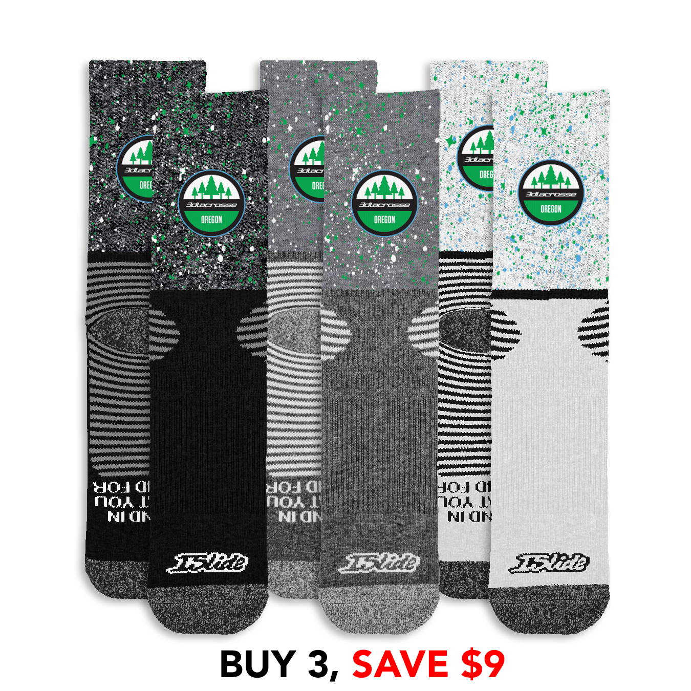 3d Oregon Speckle Socks Bundle