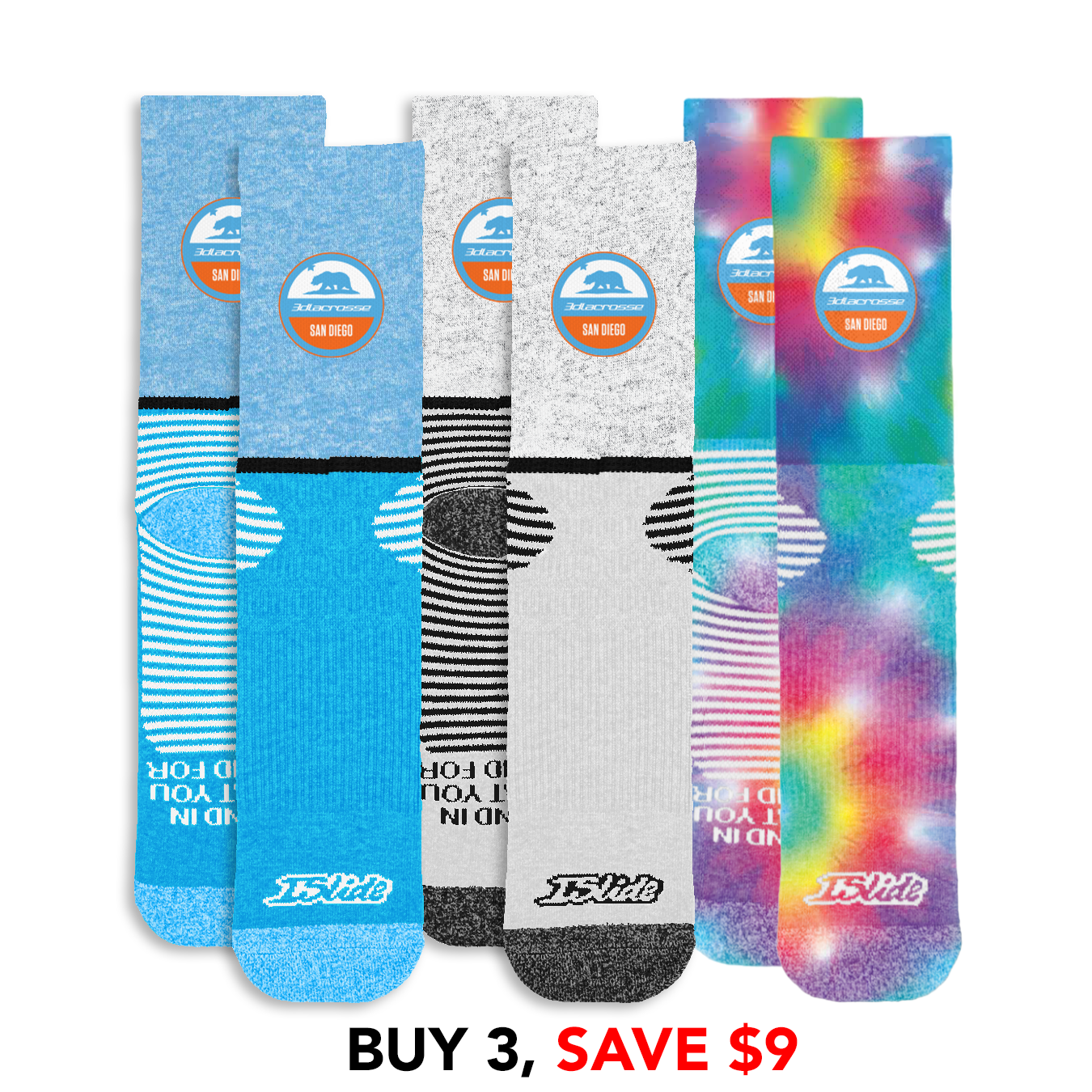 3d San Diego Primary Socks Bundle