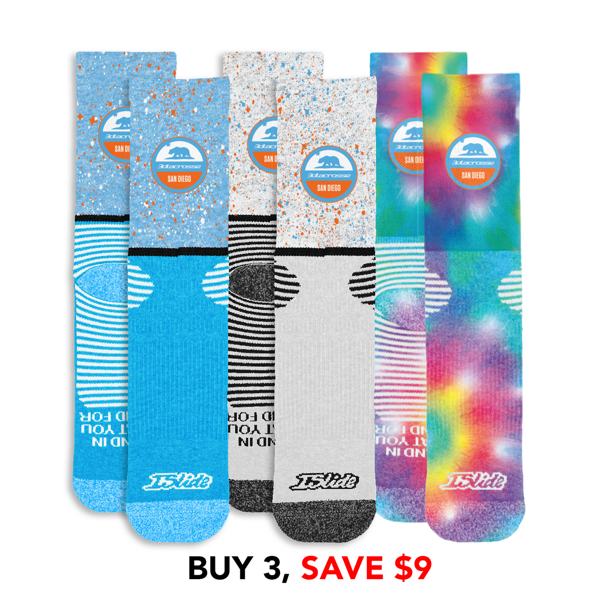 3d San Diego Speckle Socks Bundle