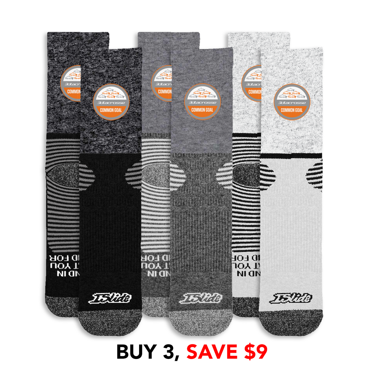 3d Common Goal Primary Socks Bundle