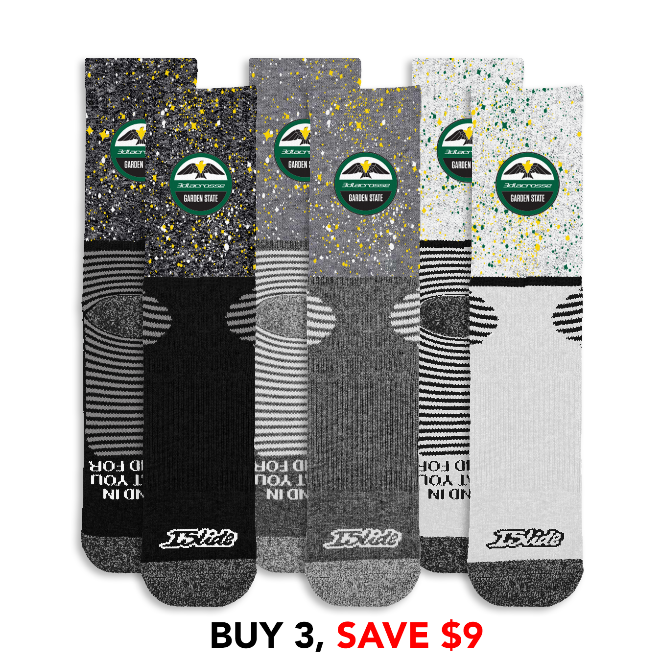 3d Garden State Speckle Socks Bundle