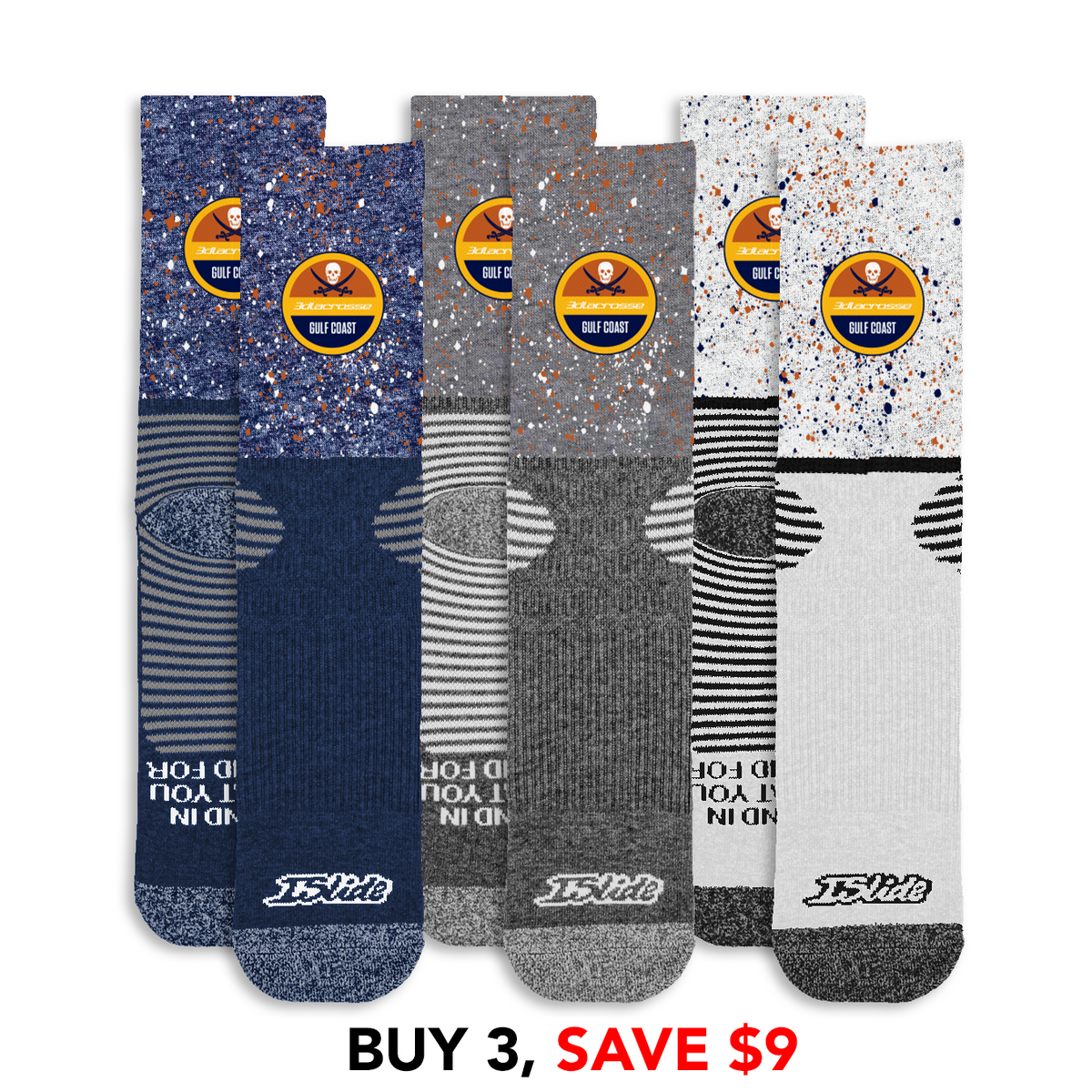 3d Gulf Coast Speckle Socks Bundle