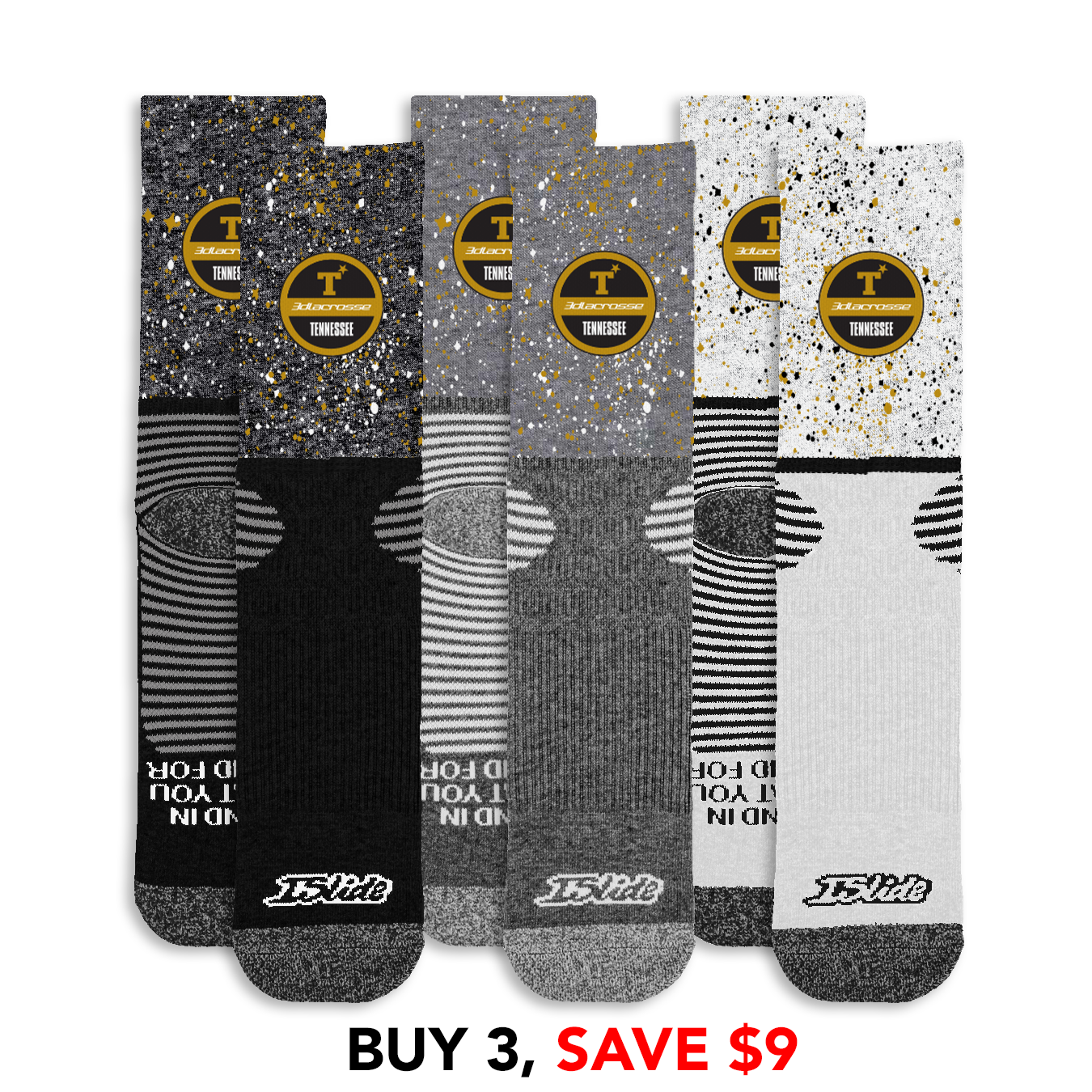 3d Tennessee Speckle Socks Bundle