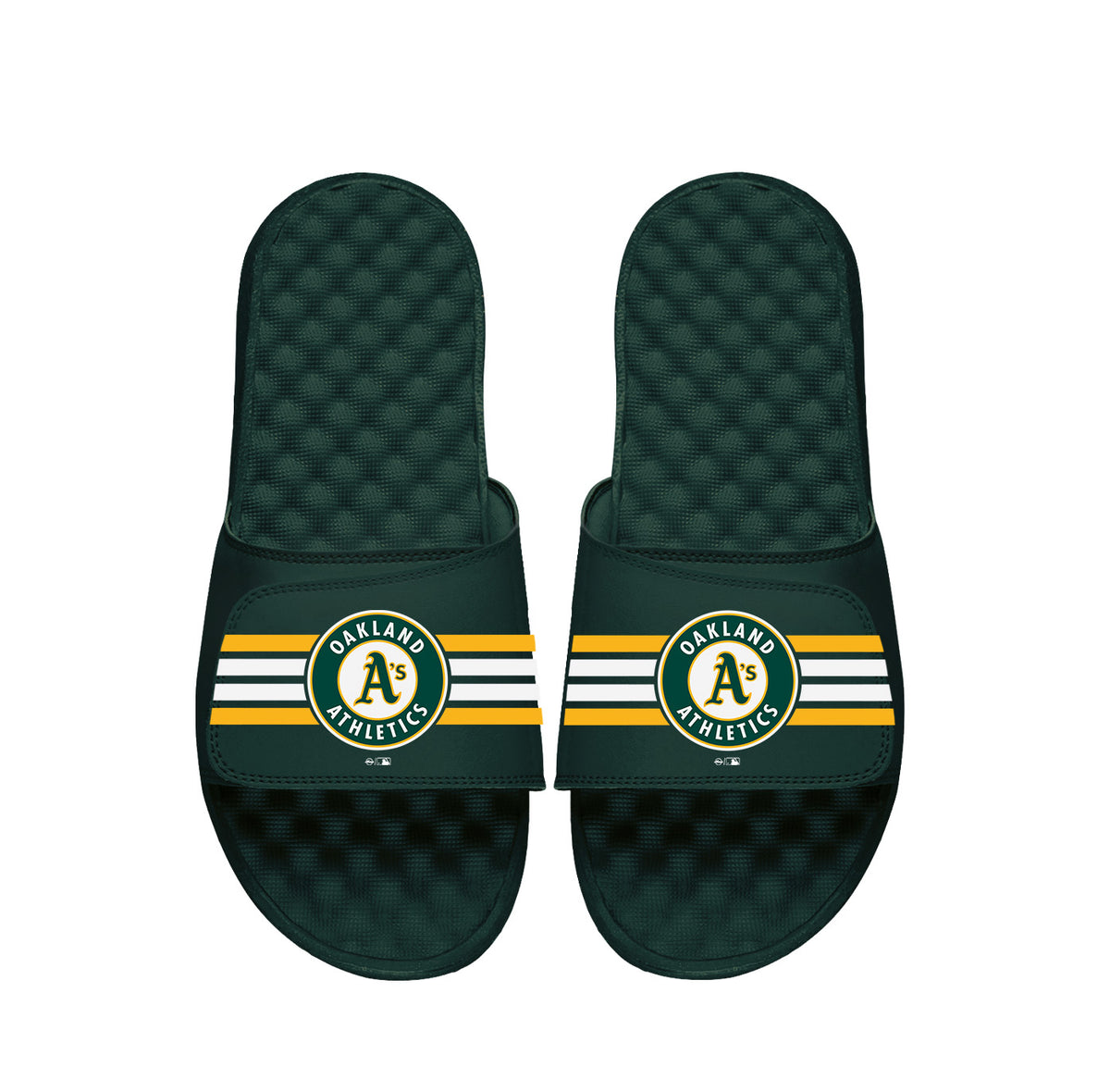 Oakland Athletics Dark Green Primary Stripes Slides