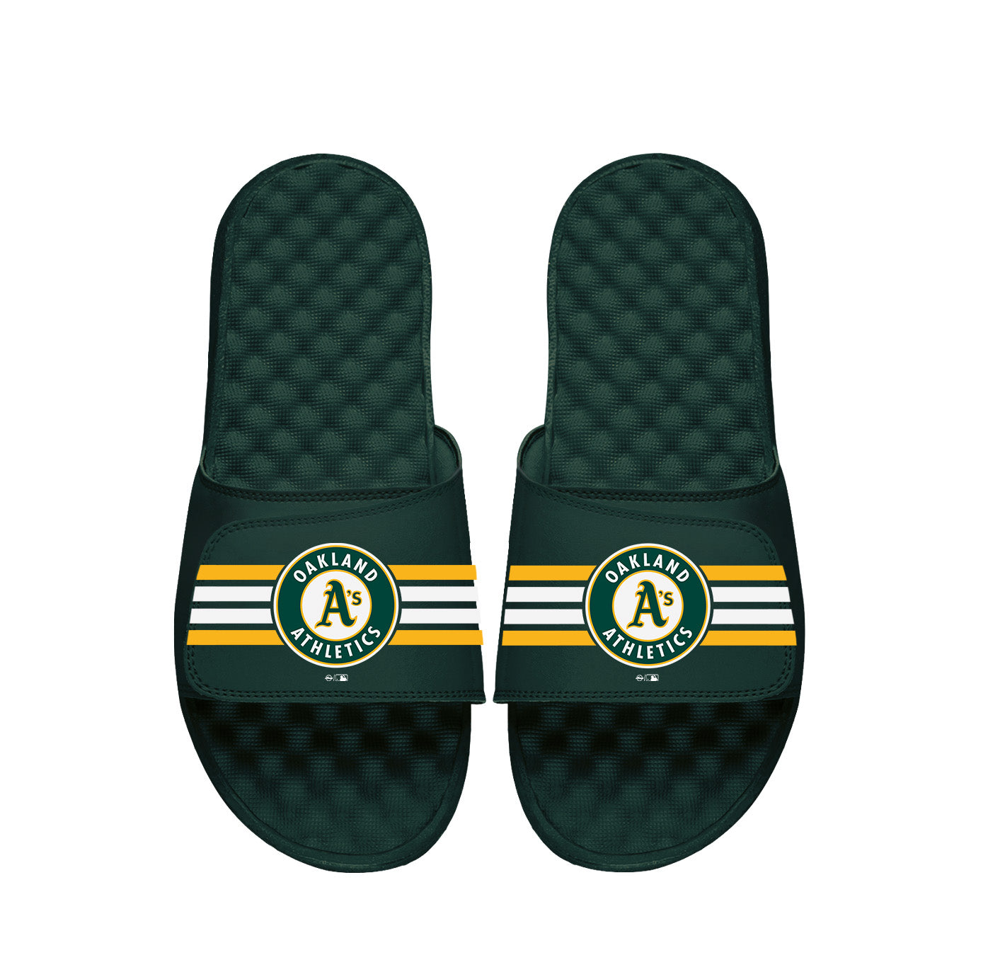 Oakland Athletics Dark Green Primary Stripes Slides
