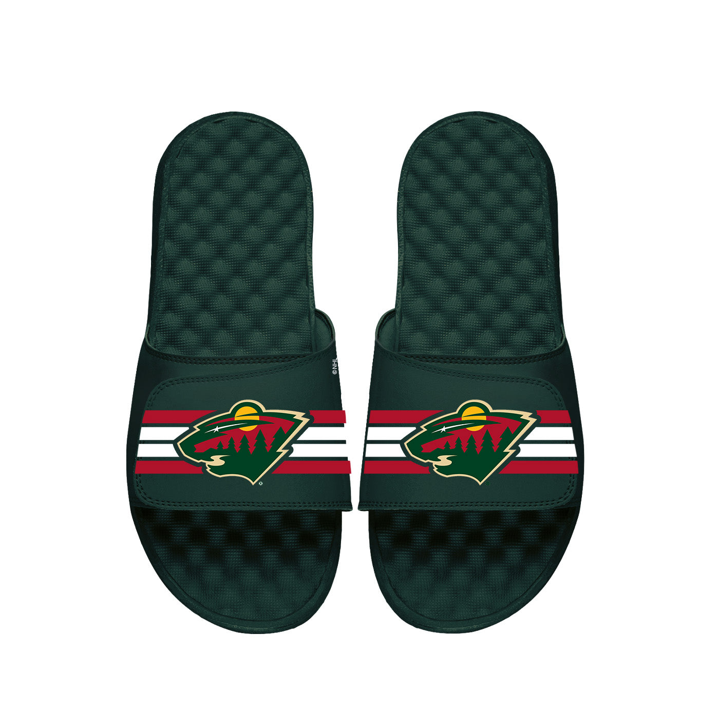 Minnesota Wild Dark Green Primary Stripes Slides