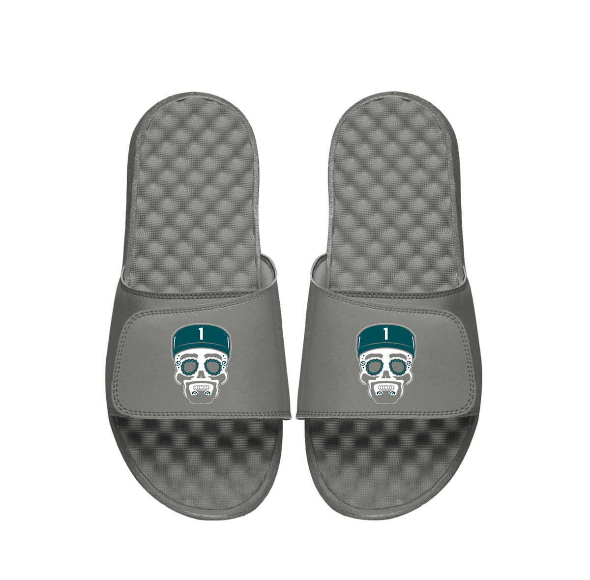 Jalen Hurts Sugar Skull Graphic Breaking T Slides