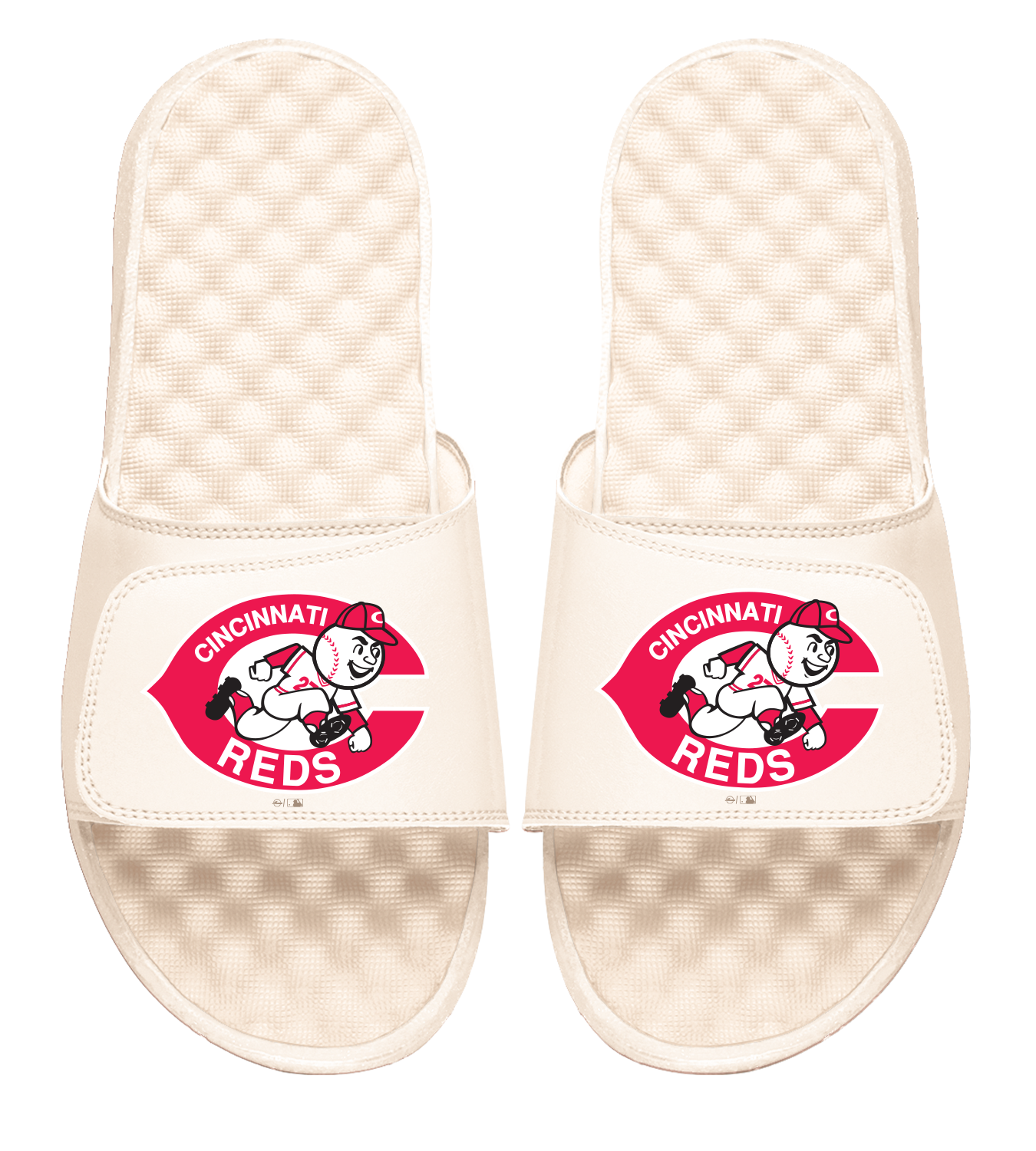 Cincinnati Reds Retro Cream Slides