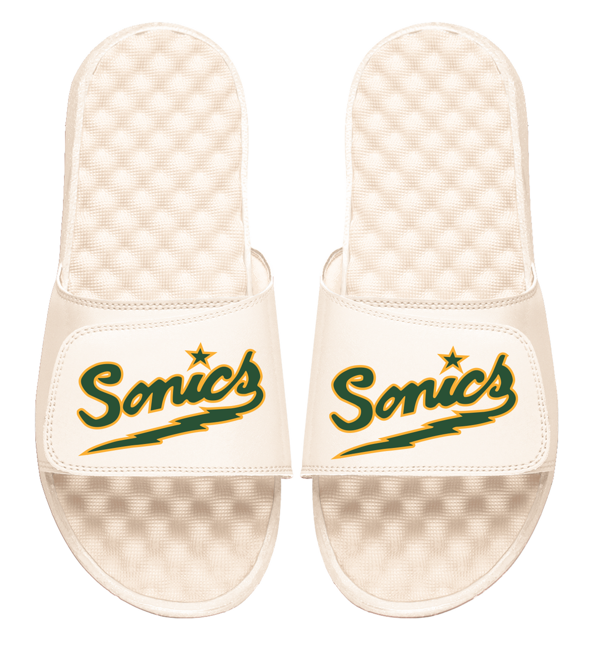 Seattle Sonics Cream Slides