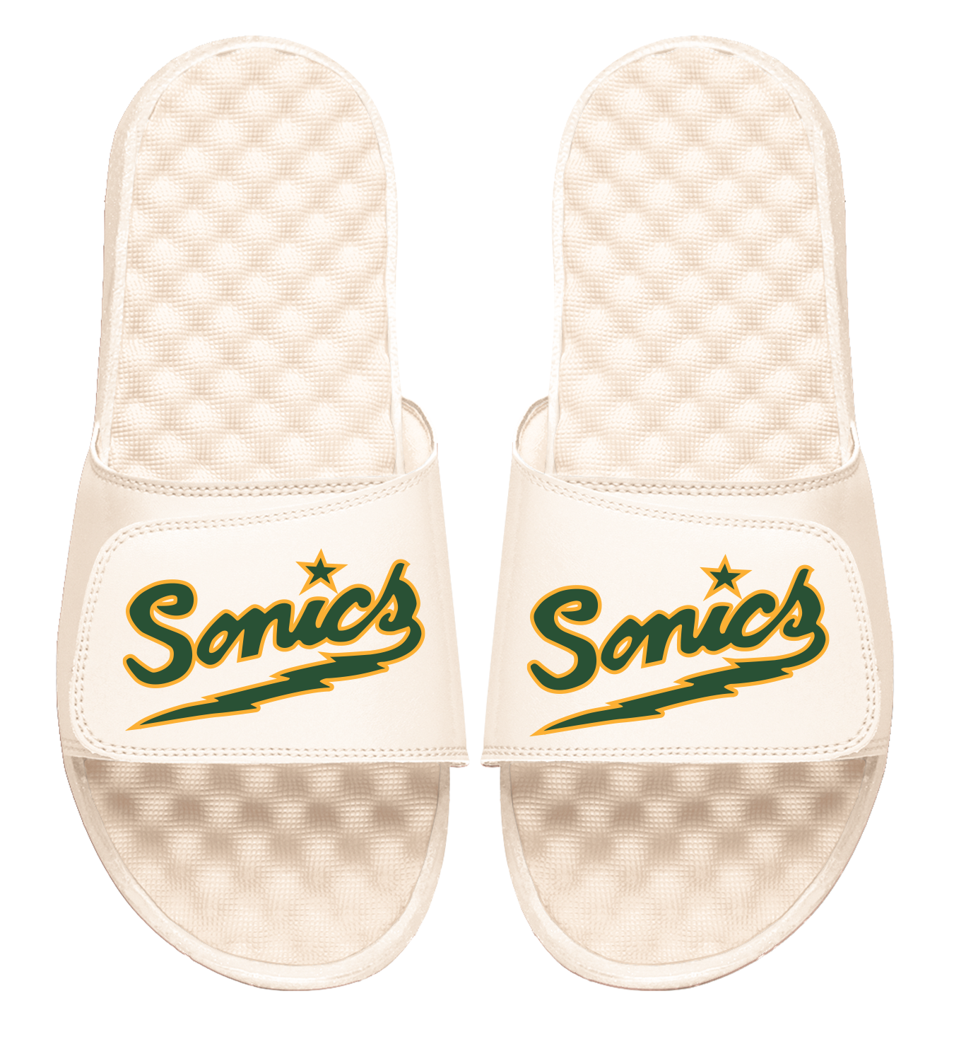 Seattle Sonics Cream Slides