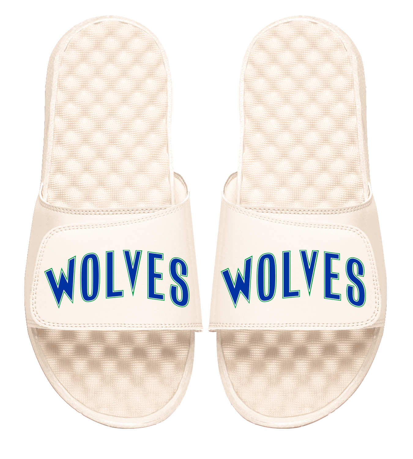 Timberwolves Cream Slides