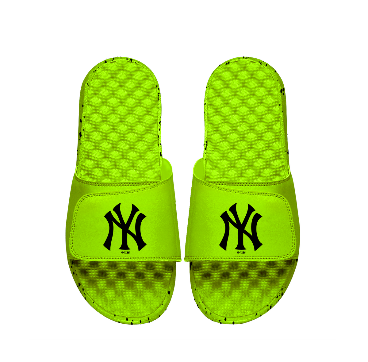 Yankees Neon Green Slides