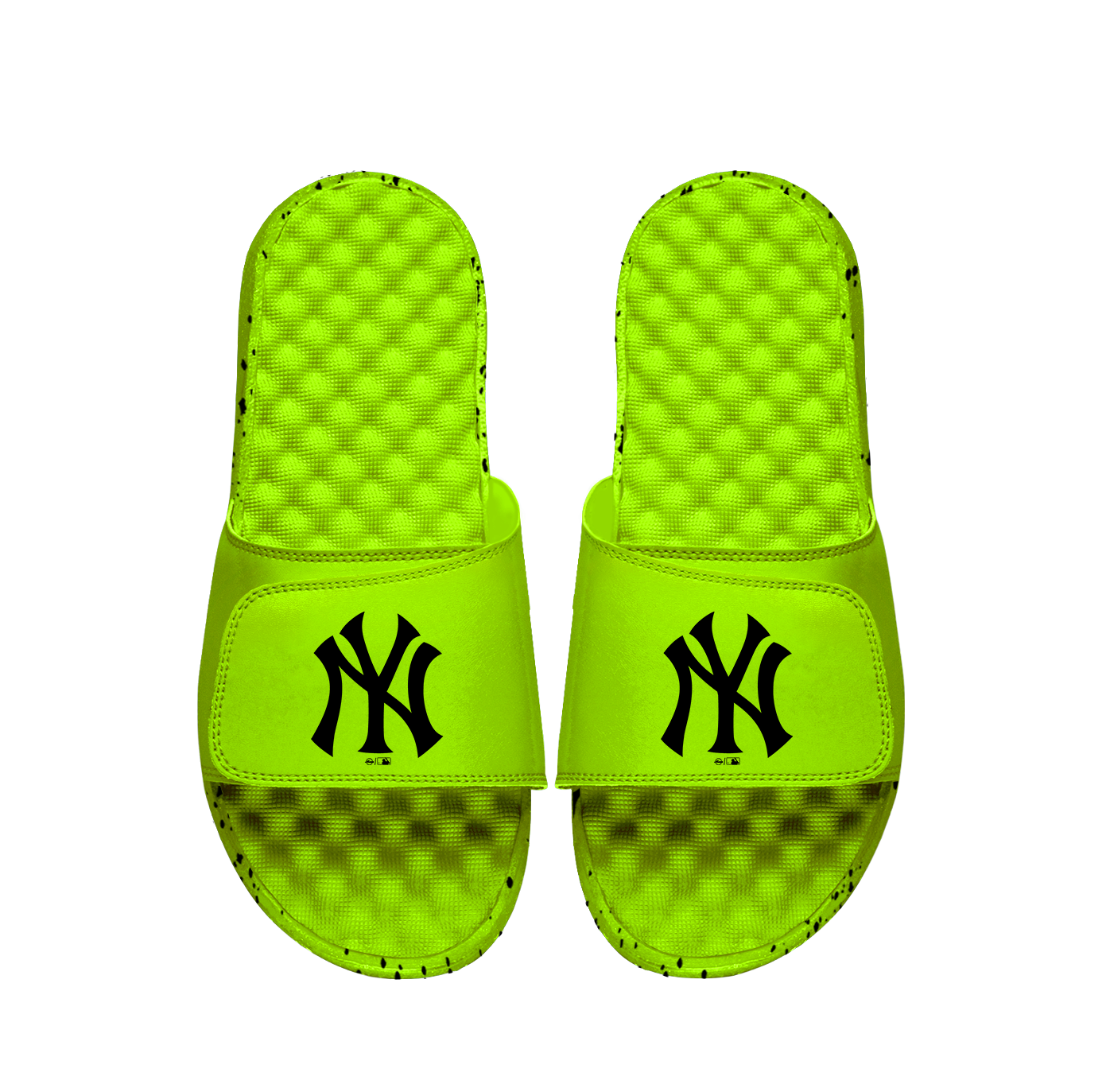 Yankees Neon Green Slides