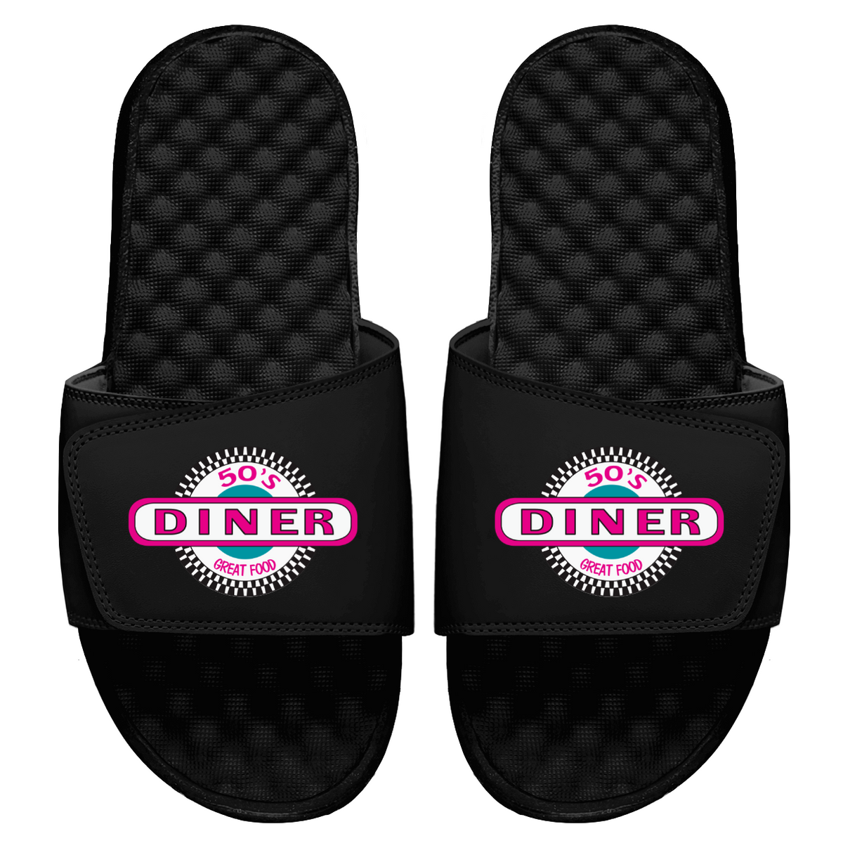 50s Diner Black PERSONALIZE Slides