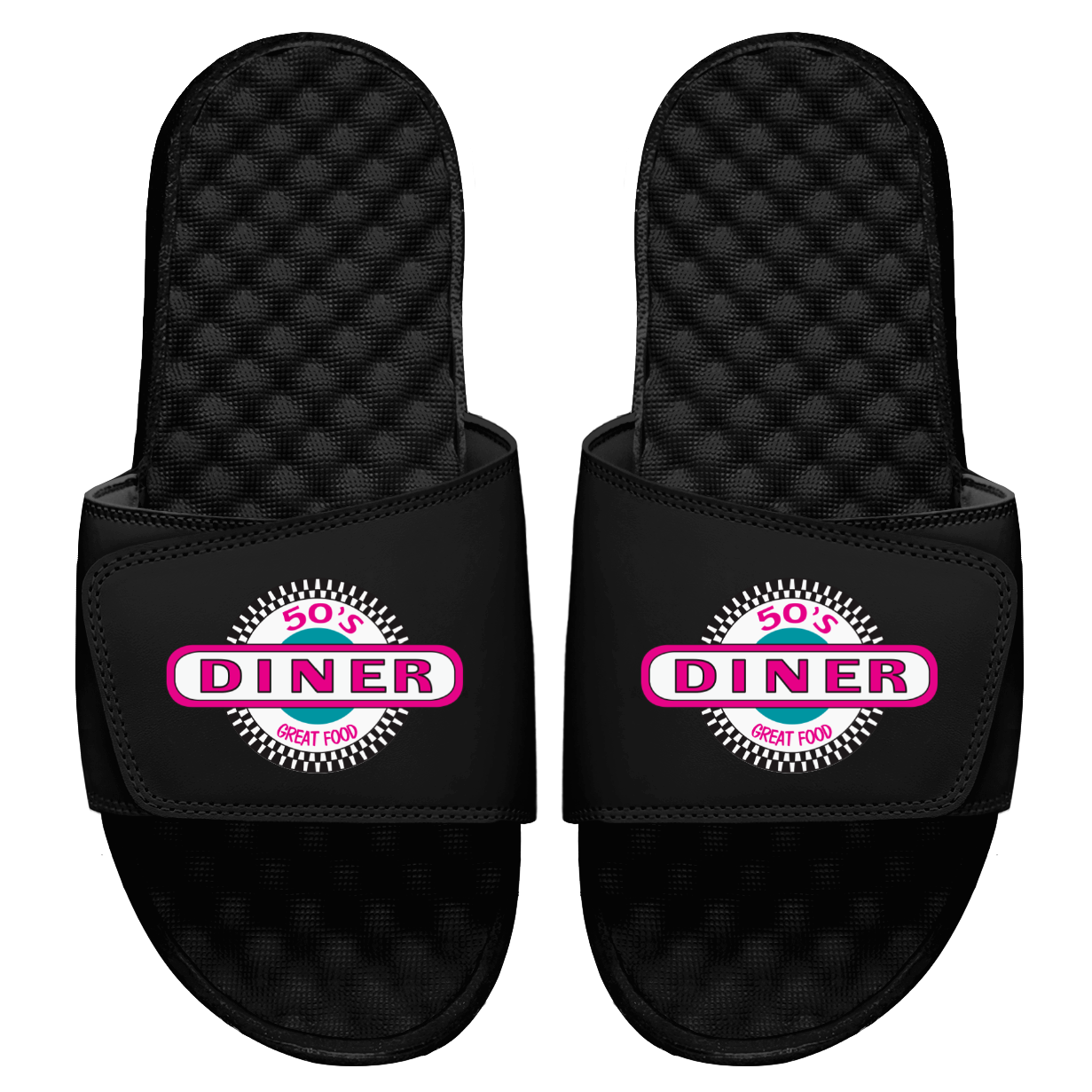 50s Diner Black PERSONALIZE Slides