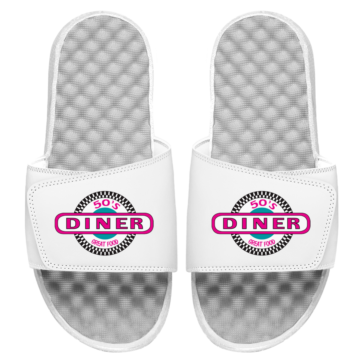50s Diner White PERSONALIZE Slides