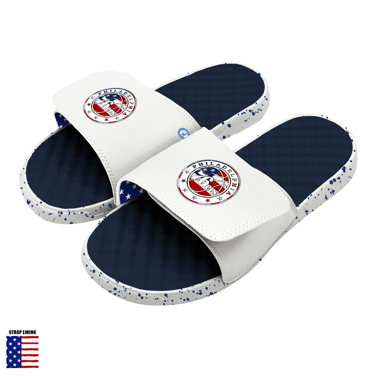 Philadelphia 76ers Navy Americana Slides