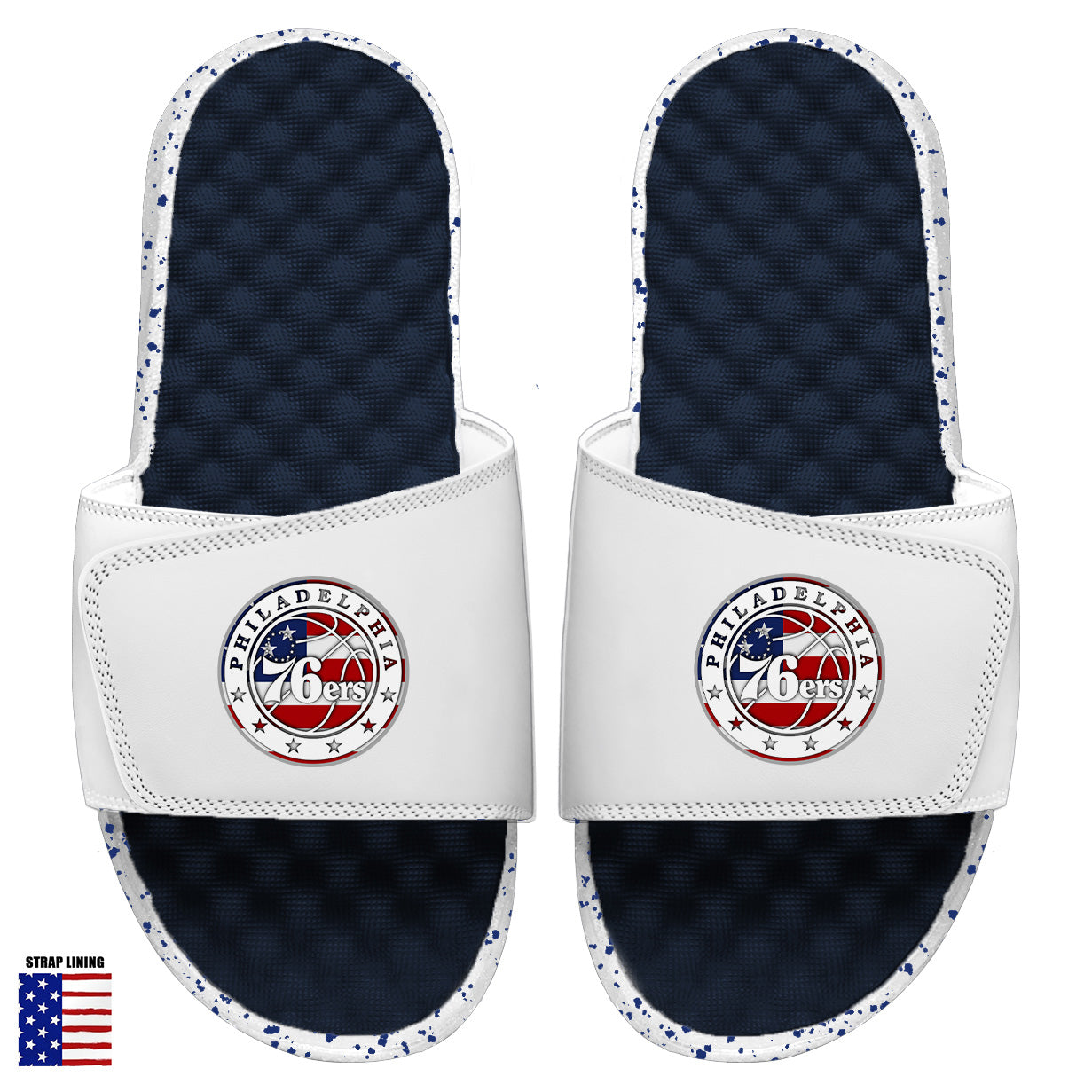 Philadelphia 76ers Navy Americana Slides