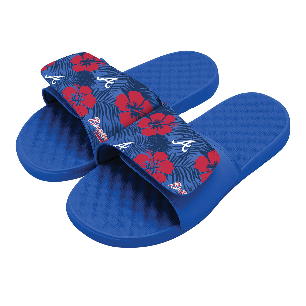 ISlides Official - Braves Loudmouth Floral 14/15 / Royal Slides - Sandals - Slippers