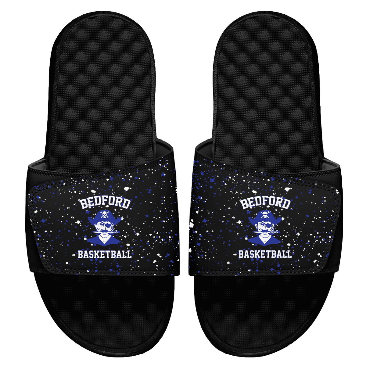 Bedford Basketball Speckle Black Slides