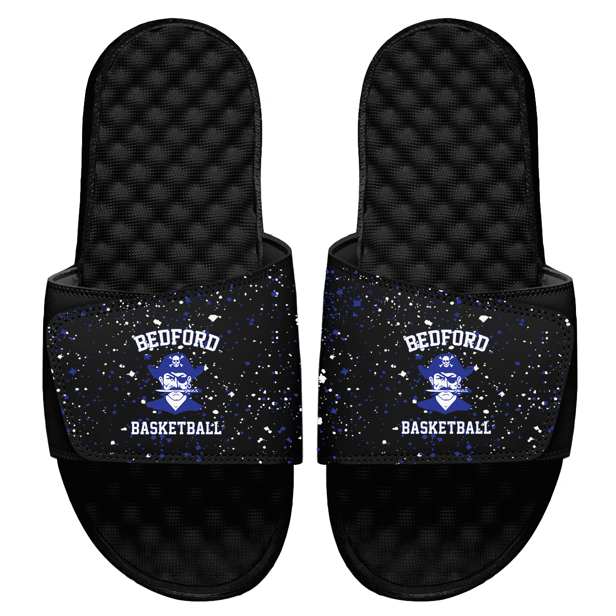 Bedford Basketball Speckle Black Slides