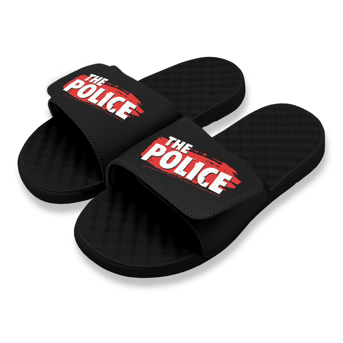 The Police Brush Stoke Logo The Police Sandals Slides