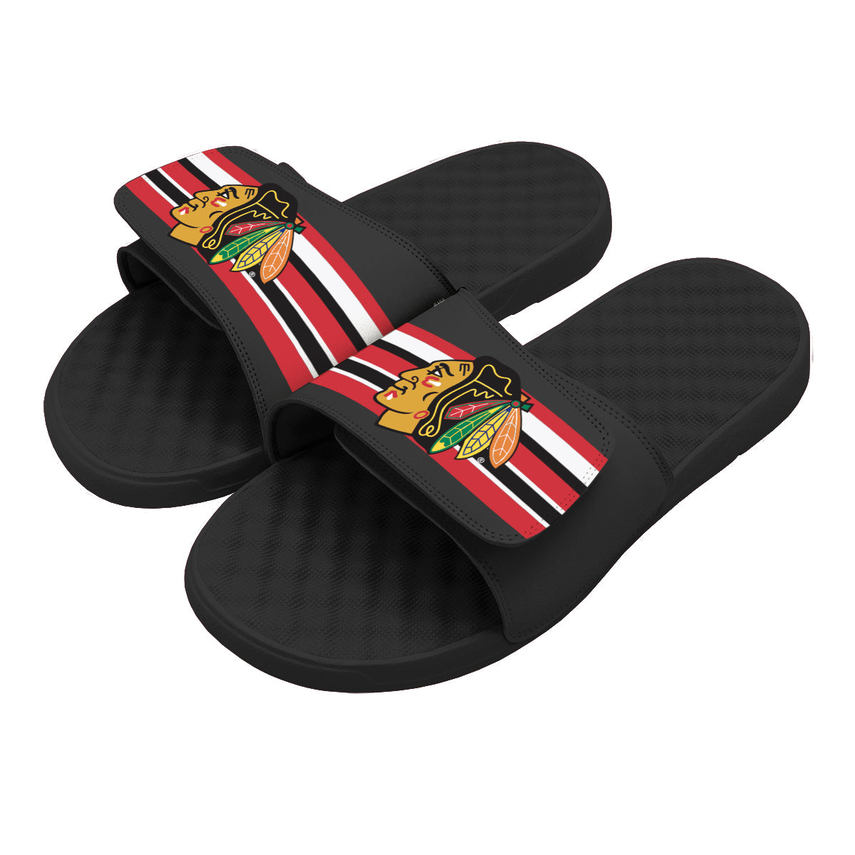 Chicago Blackhawks Stripes Slides