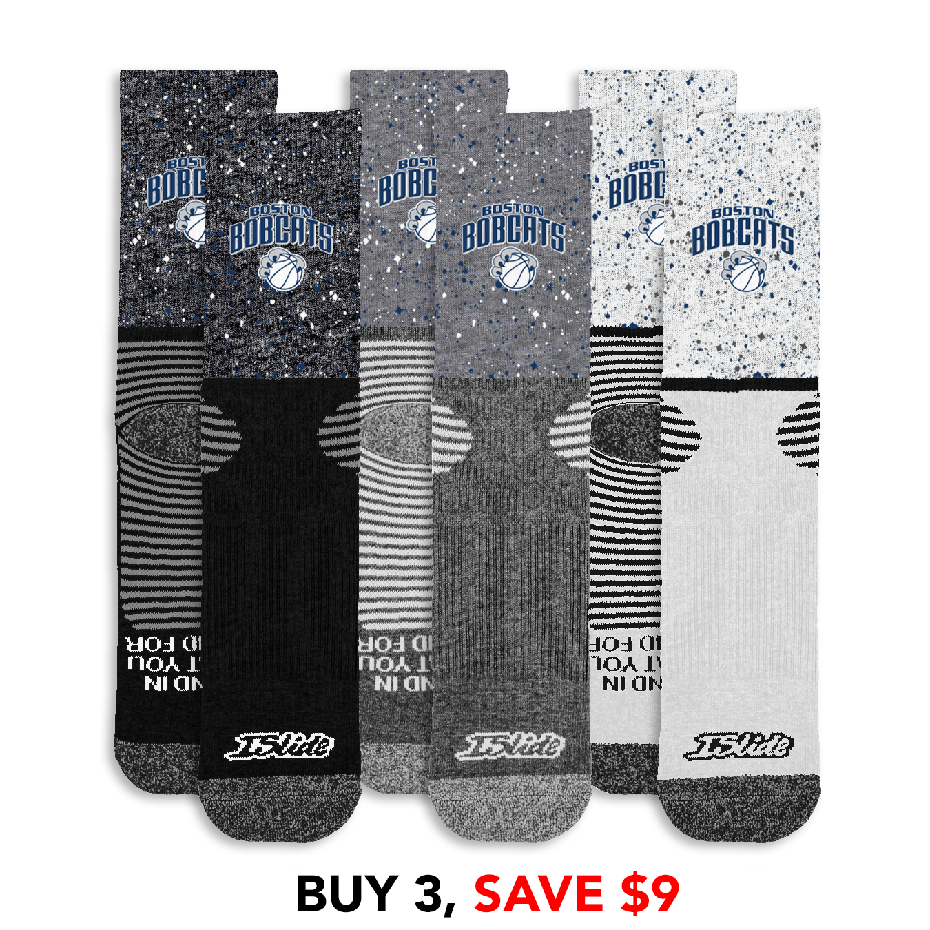 Boston Bobcats Primary Socks Bundle