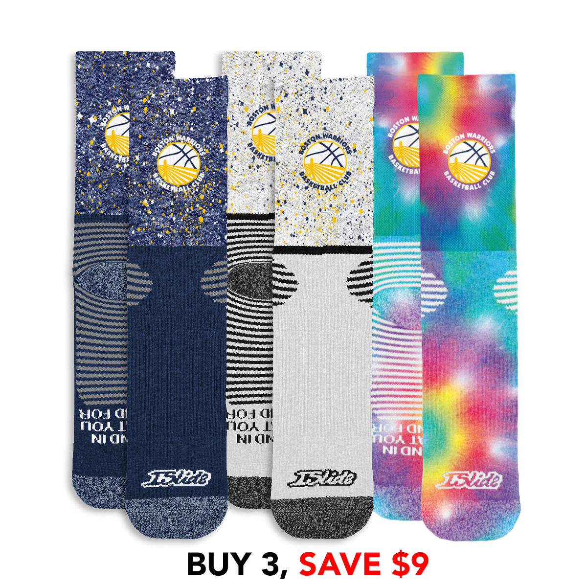 Boston Warriors Speckle Socks Bundle