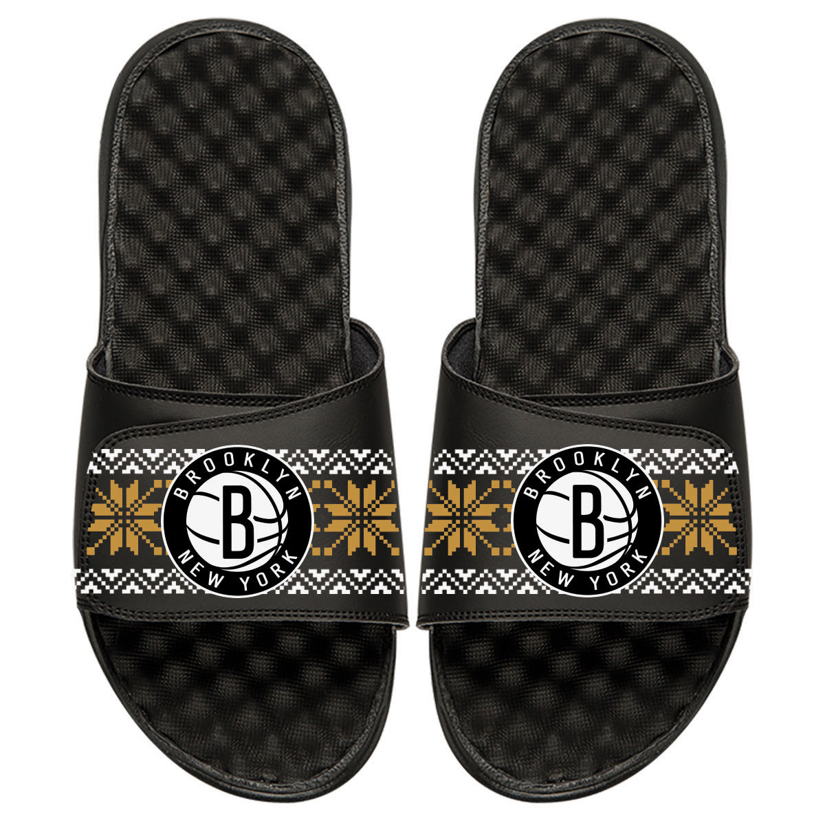 Brooklyn Nets Ugly Sweater Slides