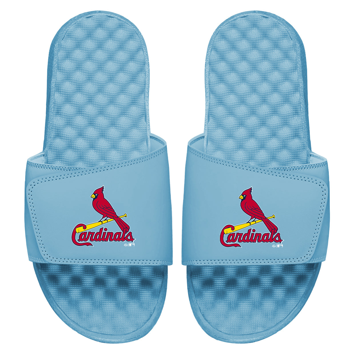 Men's ISlide Black/Tan St. Louis Cardinals Faux Fur Slide Sandals