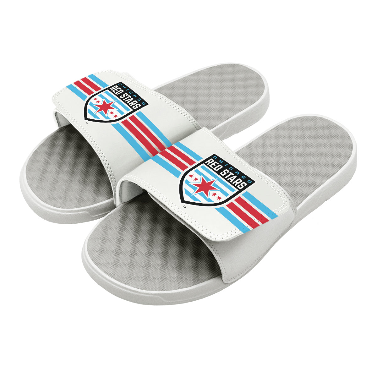 Chicago Red Stars Stripes Slides