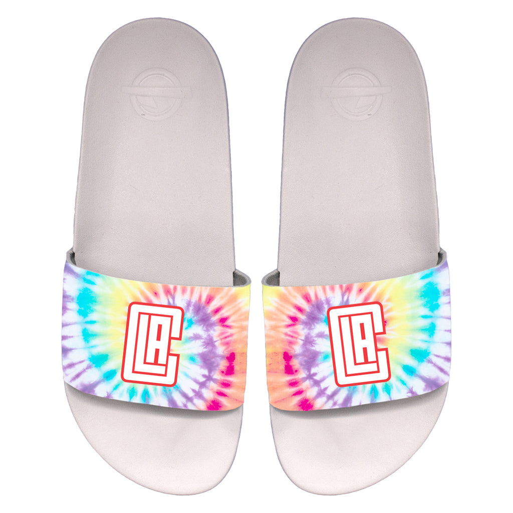 ISlide Atlanta Braves Team Tie-Dye Motto Slide Sandals