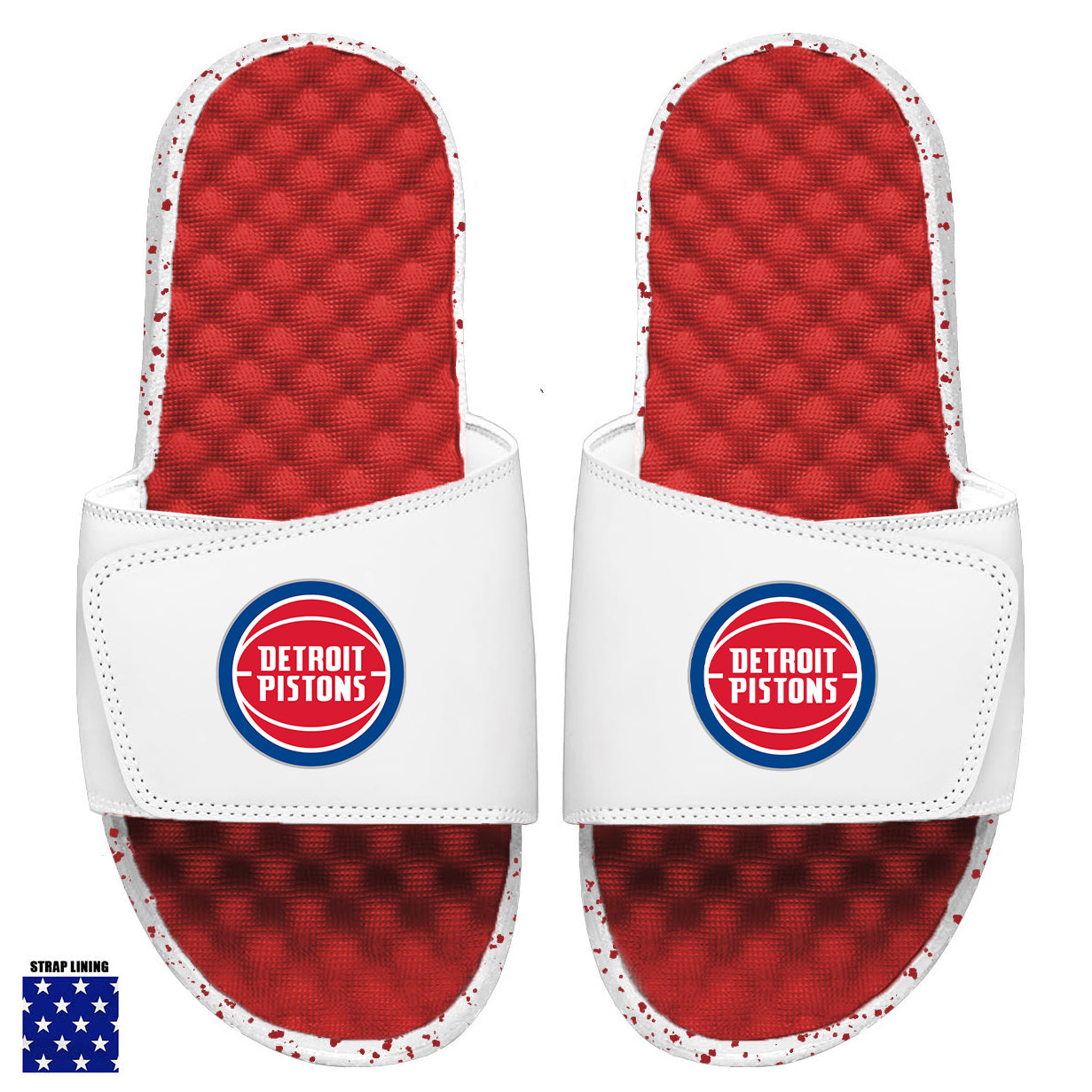 Pistons Red Americana Slides