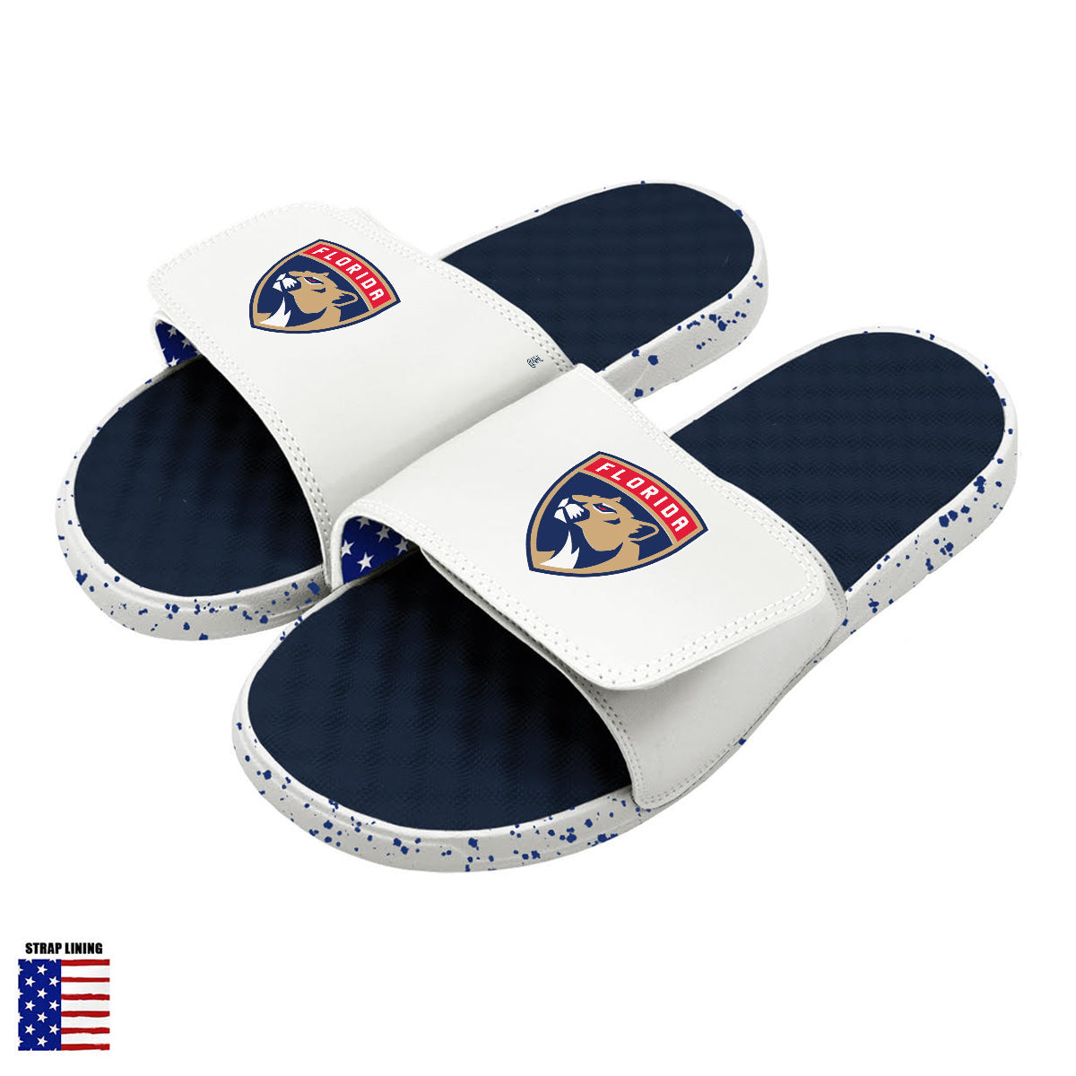 Panthers Navy Americana Slides