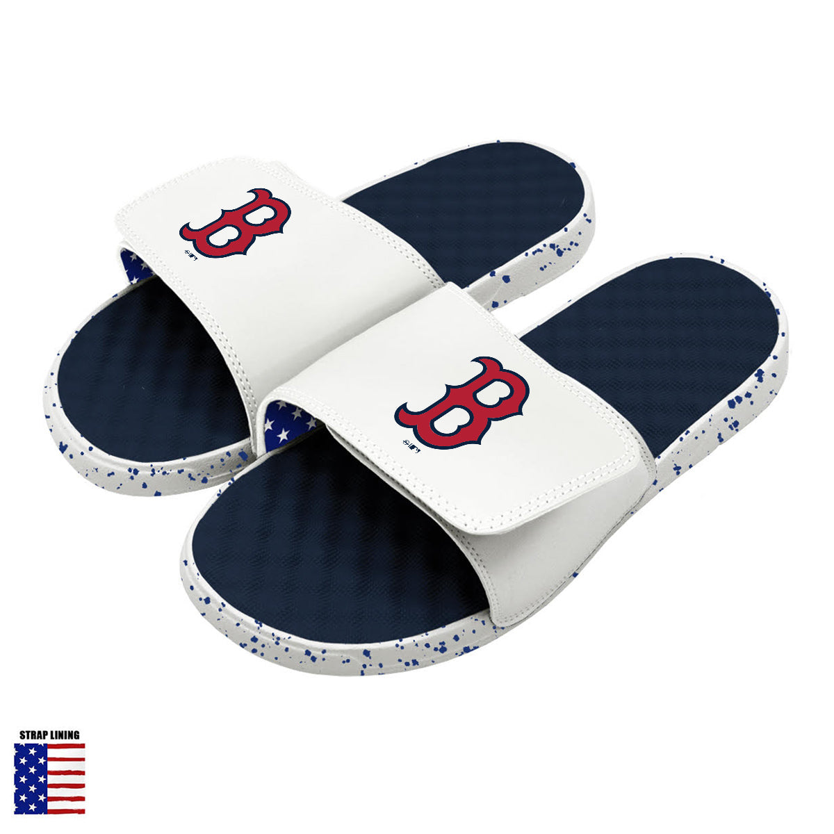 Men's ISlide Navy/Gray Boston Red Sox Slide Sandals