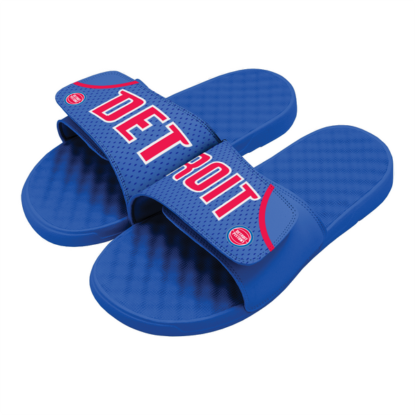ISlide USA Detroit Pistons NBA Custom Slide Sandals
