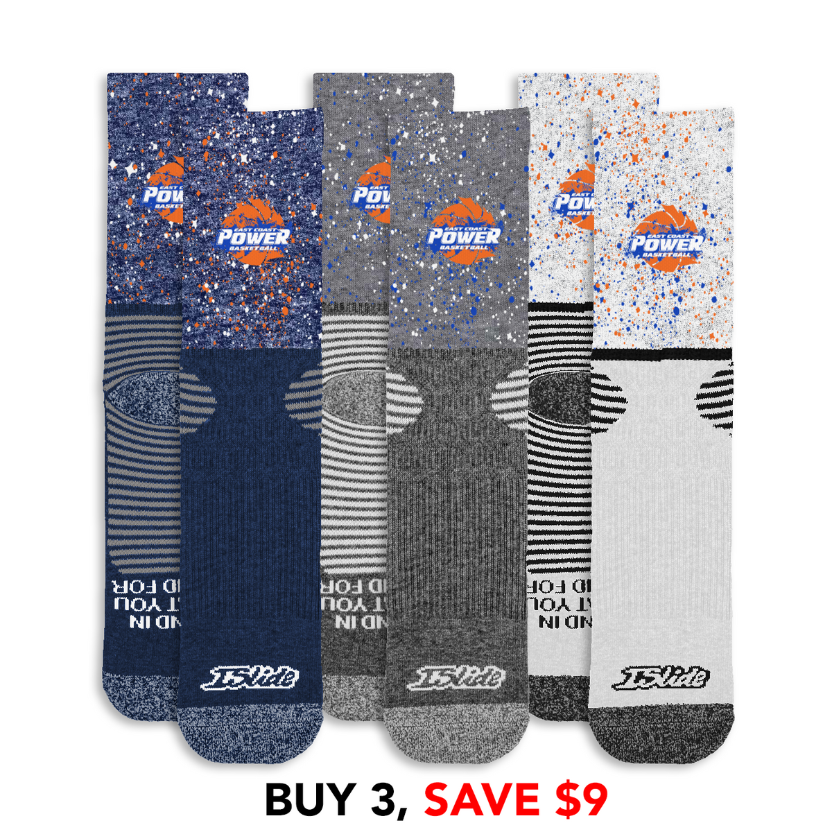 ECP Basketball Speckle Socks Bundle