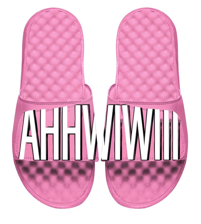 AJ Greene 'AHHWIWIII' White Slides