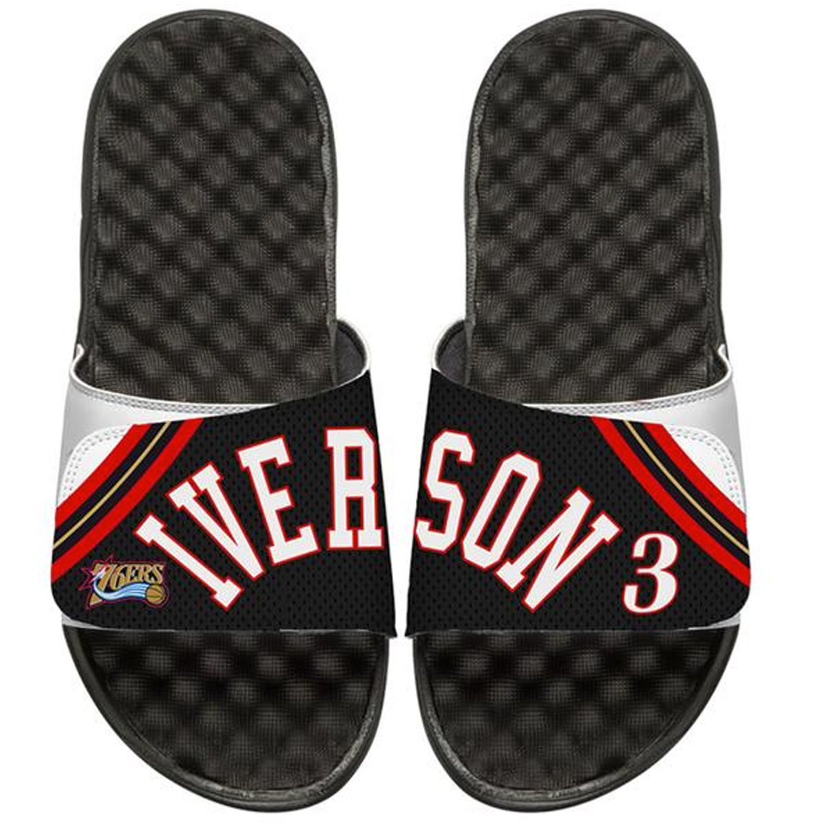 NBA 76ers Allen Iverson #3 Custom Slide Sandals - ISlide