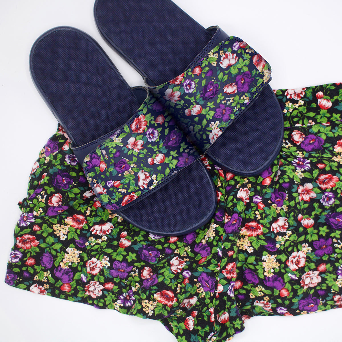 Pattern Match Navy Slides