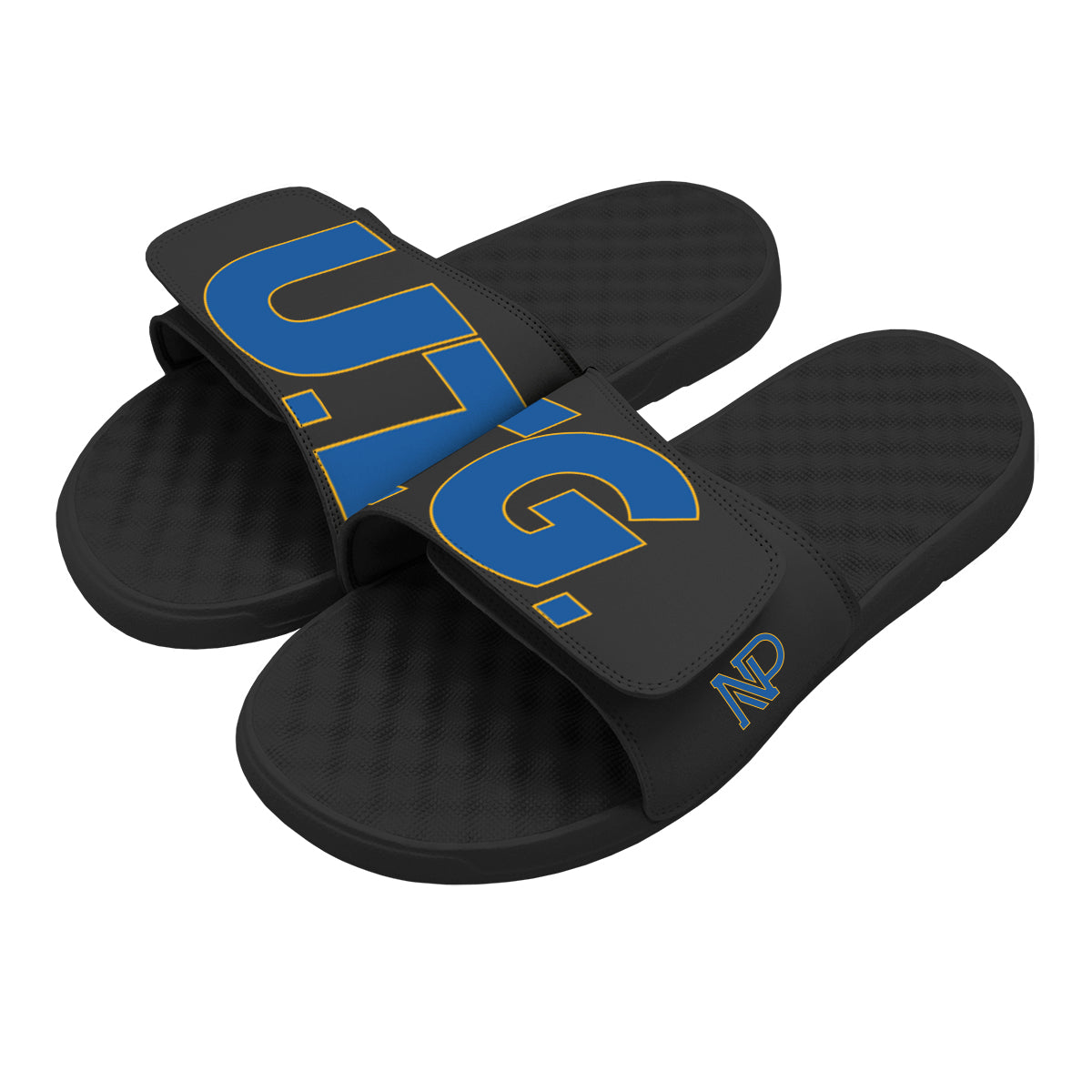 Norman Powell UTG Split Blue Slides