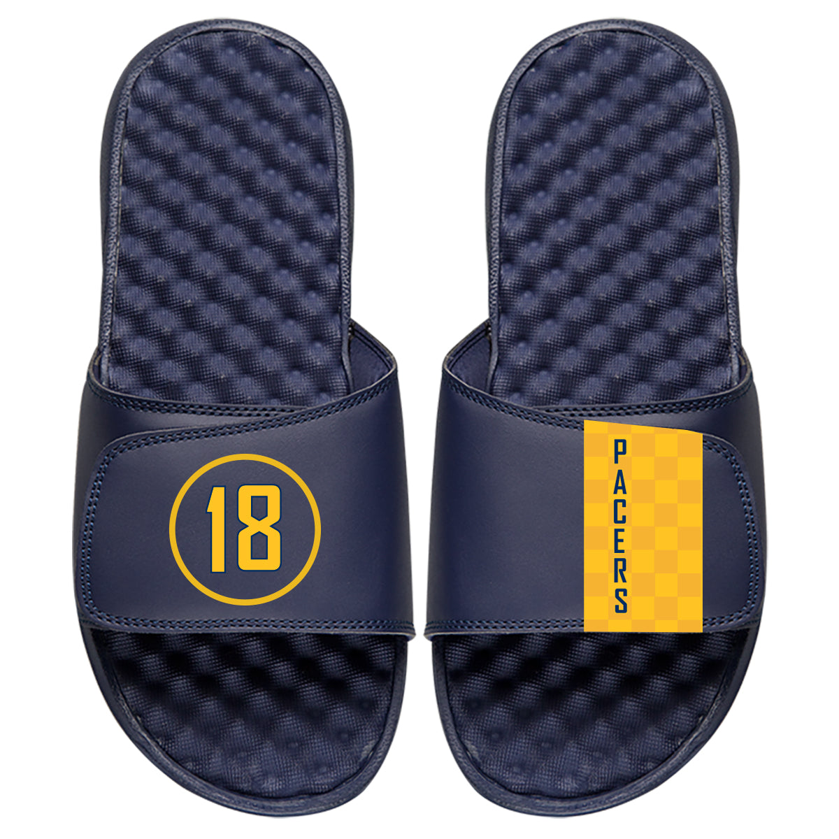 ISlides Official - Indiana Pacers City Edition Jersey 12 / Navy Slides - Sandals - Slippers