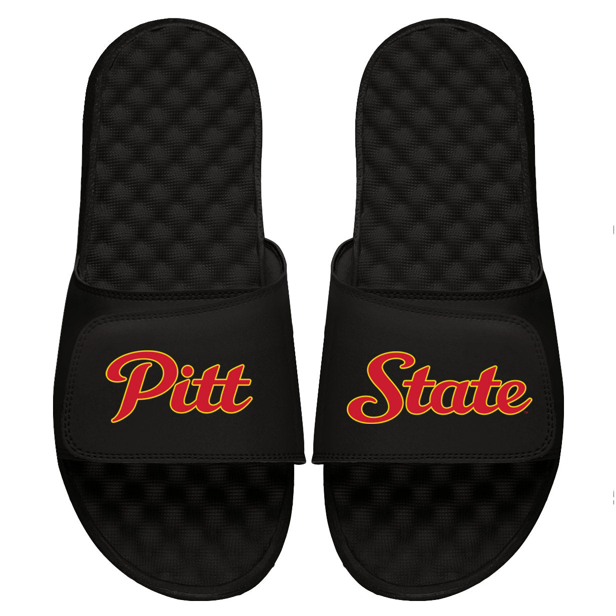 ISLIDES Official - Pitt State Split Wordmark 10 / Black Slides - Sandals - Slippers