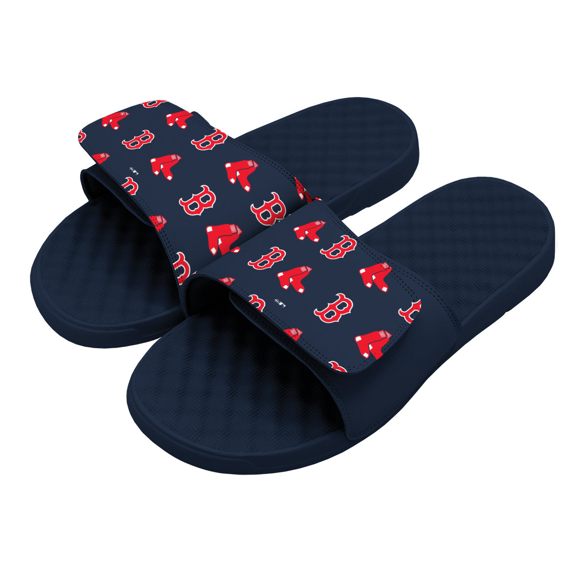 Red Sox Loudmouth Pattern Navy Slides