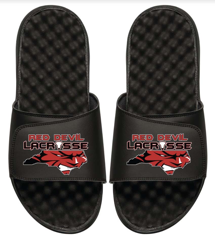 Red Devil Lacrosse Black Slides