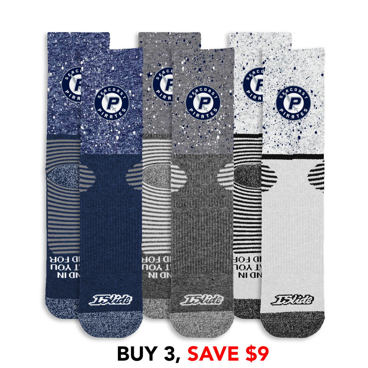 Seacoast Baseball Speckle Socks Bundle