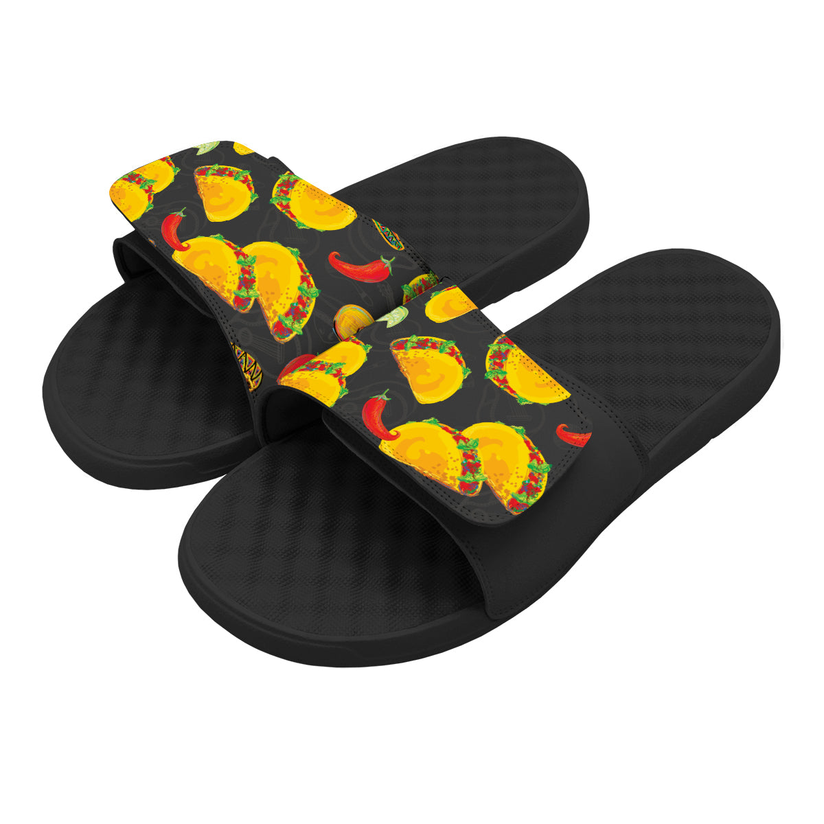 Tacos Loudmouth Pattern Slides