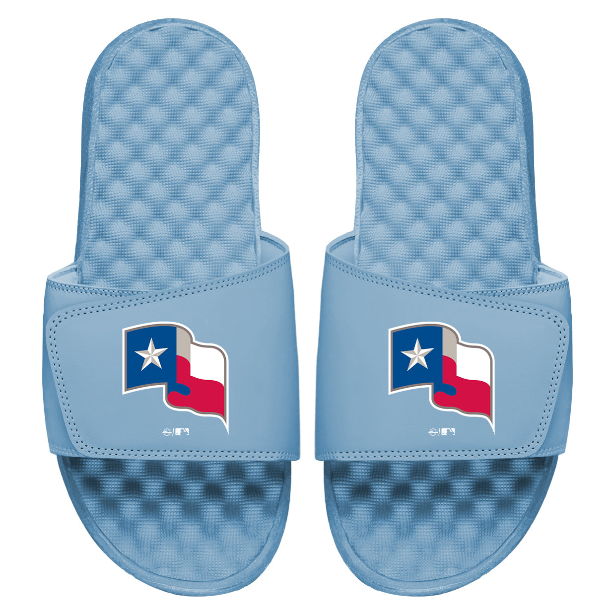 Texas Rangers Gradient Wordmark Gel Slide, Mens Size: S